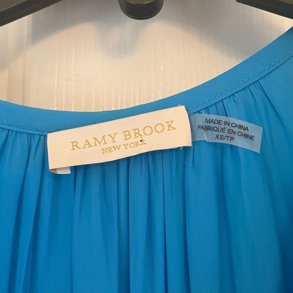 Ramy Brook Women's Smocked & Tiered Dress - Blue Wave - Size XS new without tag - Picture 3 of 6